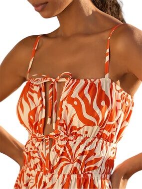 Sanctuary Women's Sol Searcher Mini Column Swim Cover Up Dress in NWT SZ Large